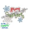 Merry Christmas Snowflake Applique Design