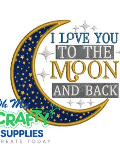 Moon and Back Applique Design