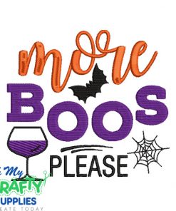 More Boos Please Embroidery Design