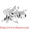 Mountain Dog Sketch Embroidery Design