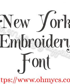 New York Embroidery Font (BX Included)