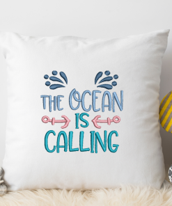 Ocean is Calling Embroidery Design
