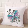 Off Center Butterflies Embroidery Design