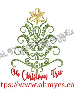 Alternative view of Oh Christmas Tree Embroidery Design