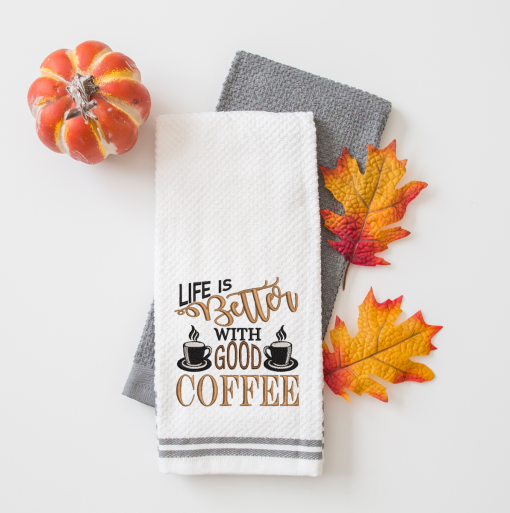 Better With Coffee 2020 Embroidery Design