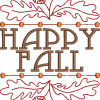 Happy Fall with Sketch Embroidery Design