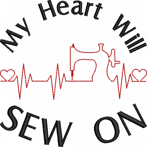 Heart Will Sew On Embroidery Design