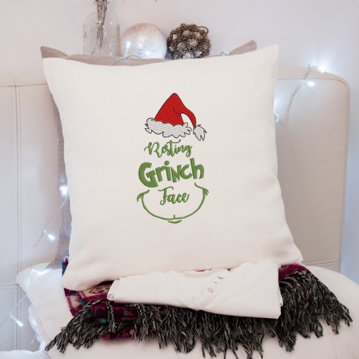 Resting Grinch Face 2020 Embroidery Design