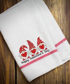 Three Valentine Gnomes Embroidery Design