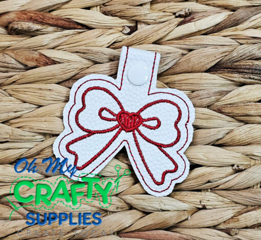 Bow Key Fob Embroidery Design (KFC)