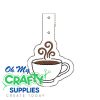 Coffee Mug Key Fob Embroidery Design (KFC)