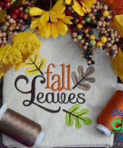 Fall Leaves Embroidery Design