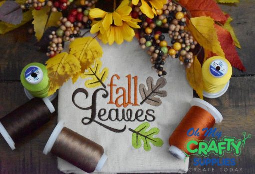 Fall Leaves Embroidery Design