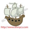 Pirate Ship Applique Design