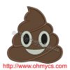 Poop Emoji Applique Design