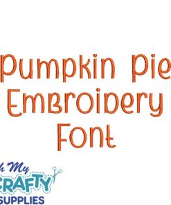 Pumpkin Pie Embroidery Font (BX Included)