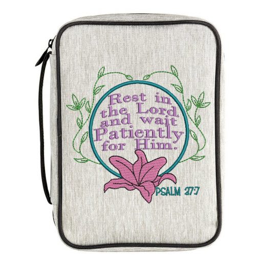 Psalm 37:7 Wait Patiently for him Embroidery  Design