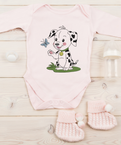 Puppy with Butterfly Embroidery Design