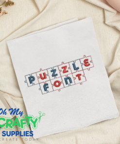 Puzzle Embroidery Font (BX Included)