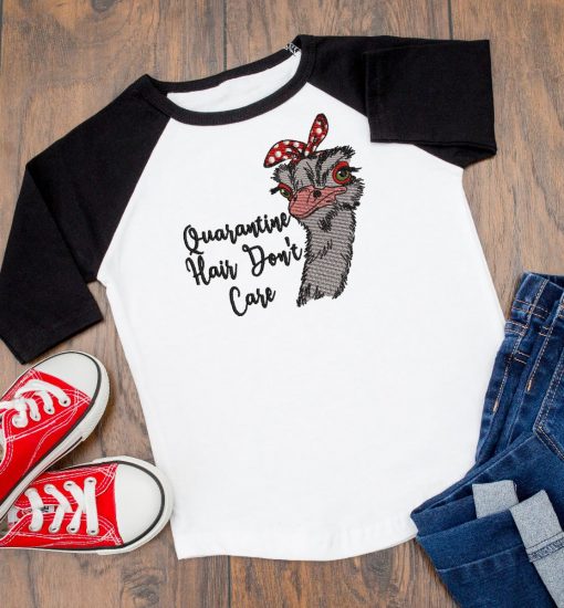 Quarantine hair don't care Embroidery Design