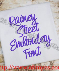 Rainey Street Embroidery Font (BX Included)