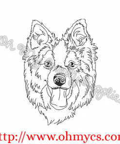 Random Dog Sketch Embroidery Design