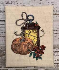 Fall Lantern Embroidery Design