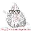 Rooster Head Sketch with glasses