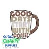 Start with Coffee 228 Embroidery Design