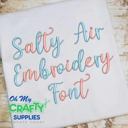 Salty Air Embroidery Font (BX Included) (FM2)