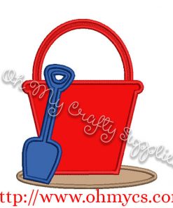 Sand Bucket Applique Design