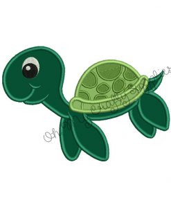 Sea Turtle Applique Embroidery Design