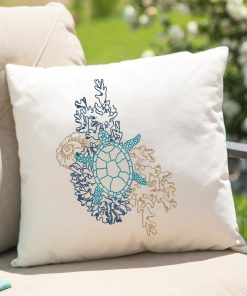 Color Sea Turtle Sketch Embroidery Design