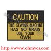 Sewing Machine Caution Embroidery Design