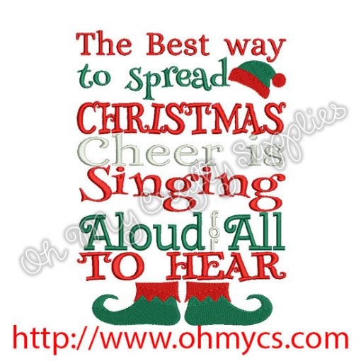 Singing Aloud Embroidery Design