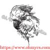 Sketch Cockatoo Embroidery Design