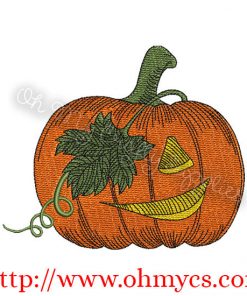 Sketch Jack-O-Lantern Embroidery Design