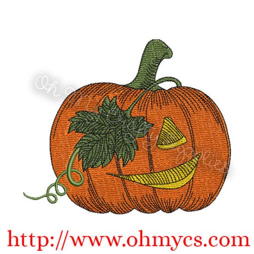 Sketch Jack-O-Lantern Embroidery Design