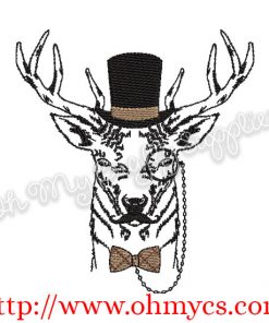 Sketch Manly Deer Embroidery Design