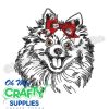 Sketch Pomeranian Embroidery Design