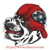 Sketch Staffordshire with hat Embroidery Design