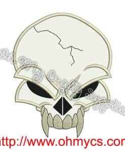 Spooky Skull Embroidery Applique