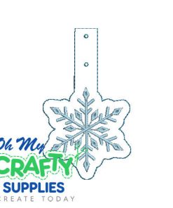 Snowflake Key Fob Embroidery Design (KFC)