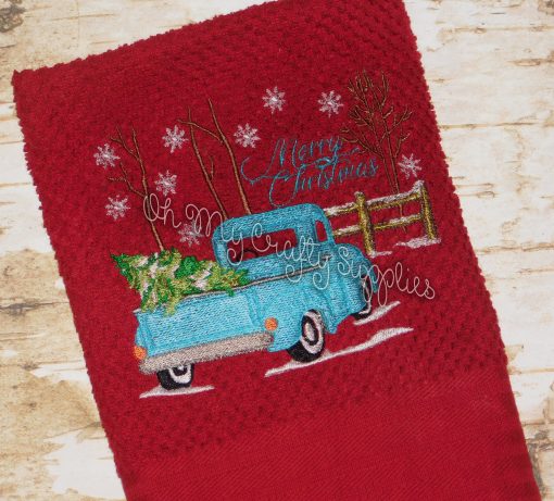 Snowy Truck Embroidery Design