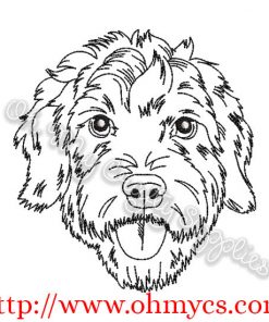 Sketch Labradoodle Embroidery Design