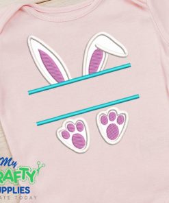 Bunny Split Applique Design