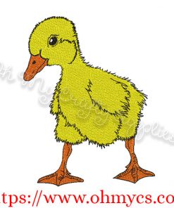 Spring Duck Embroidery Design
