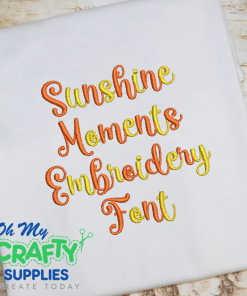 Sunshine Moments Embroidery Font (BX Included)