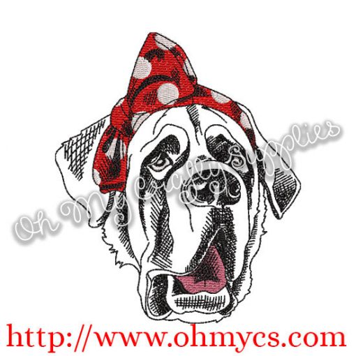Saint Bernard Sketch Embroidery Design