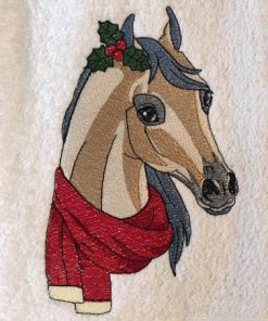Christmas Pony Embroidery Design